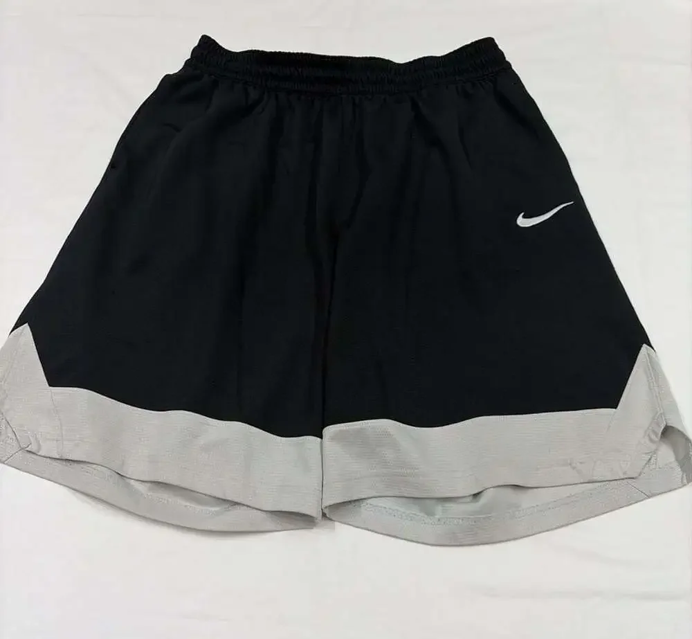Nike Dri-FIT Elastic Basketball Athletic Shorts Black and Gray XL